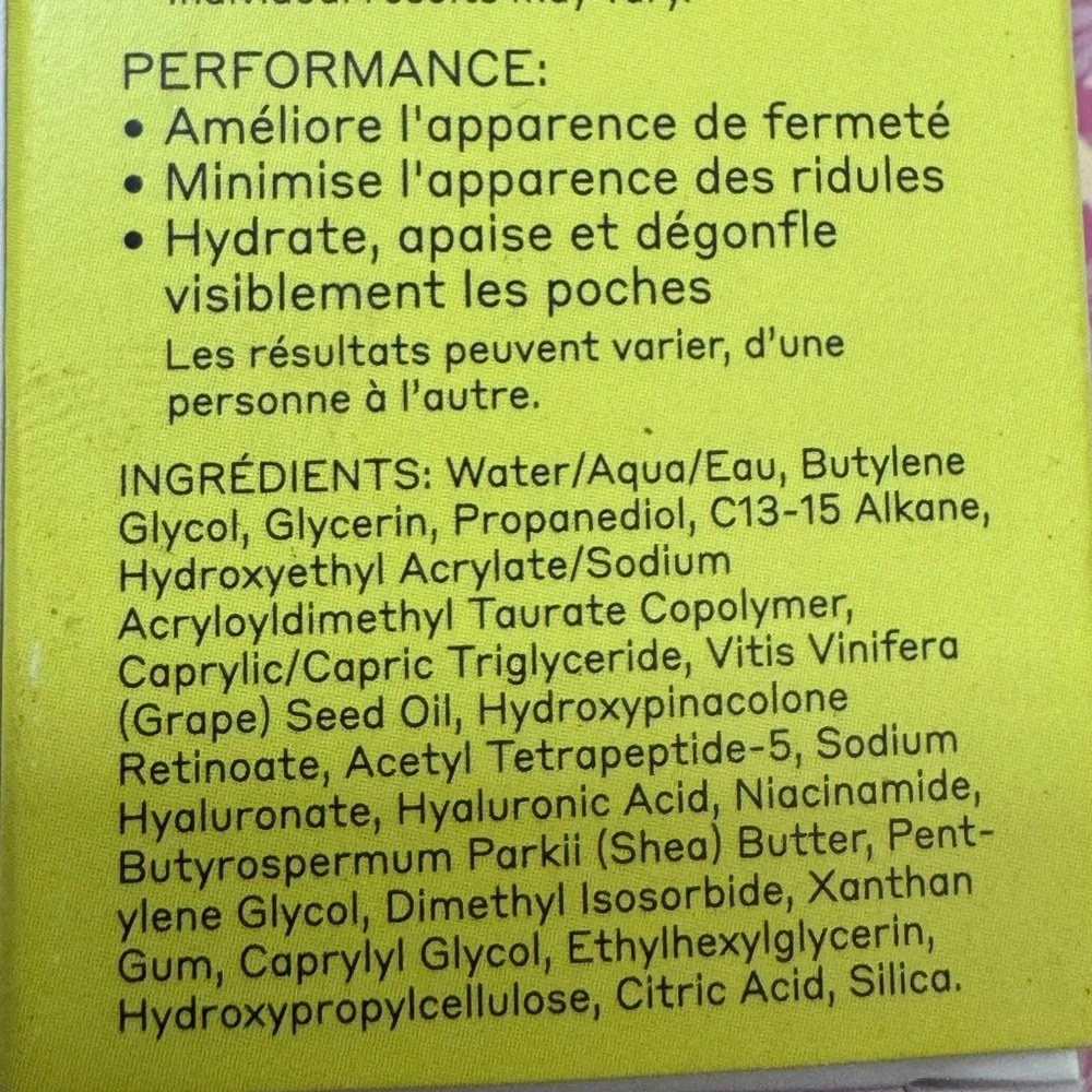 Volition Grenache Retinol Eye Cream with Avec Peptides+ hyaluronic acid